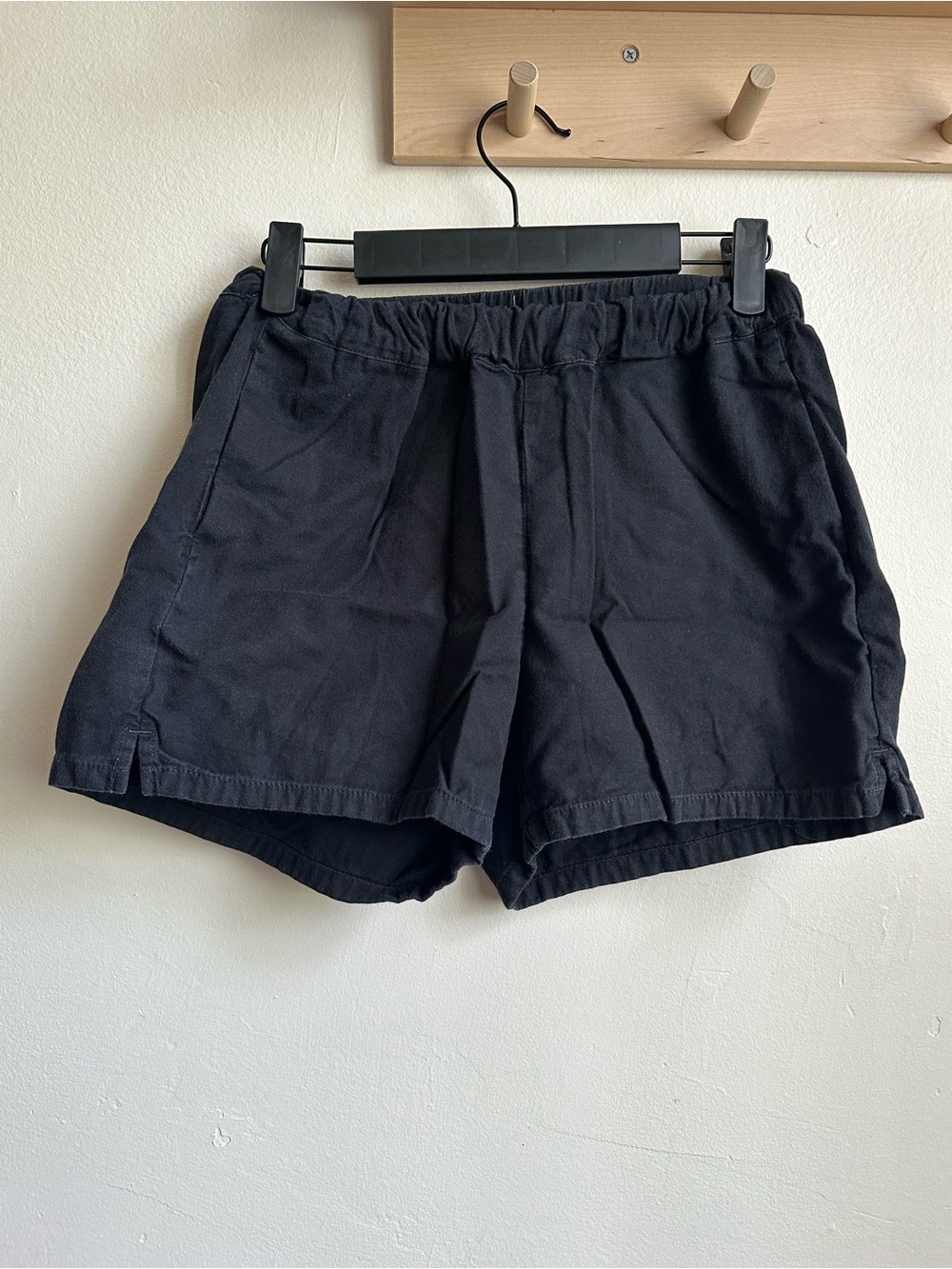 Madewell Black Elastic Waist Cotton Shorts